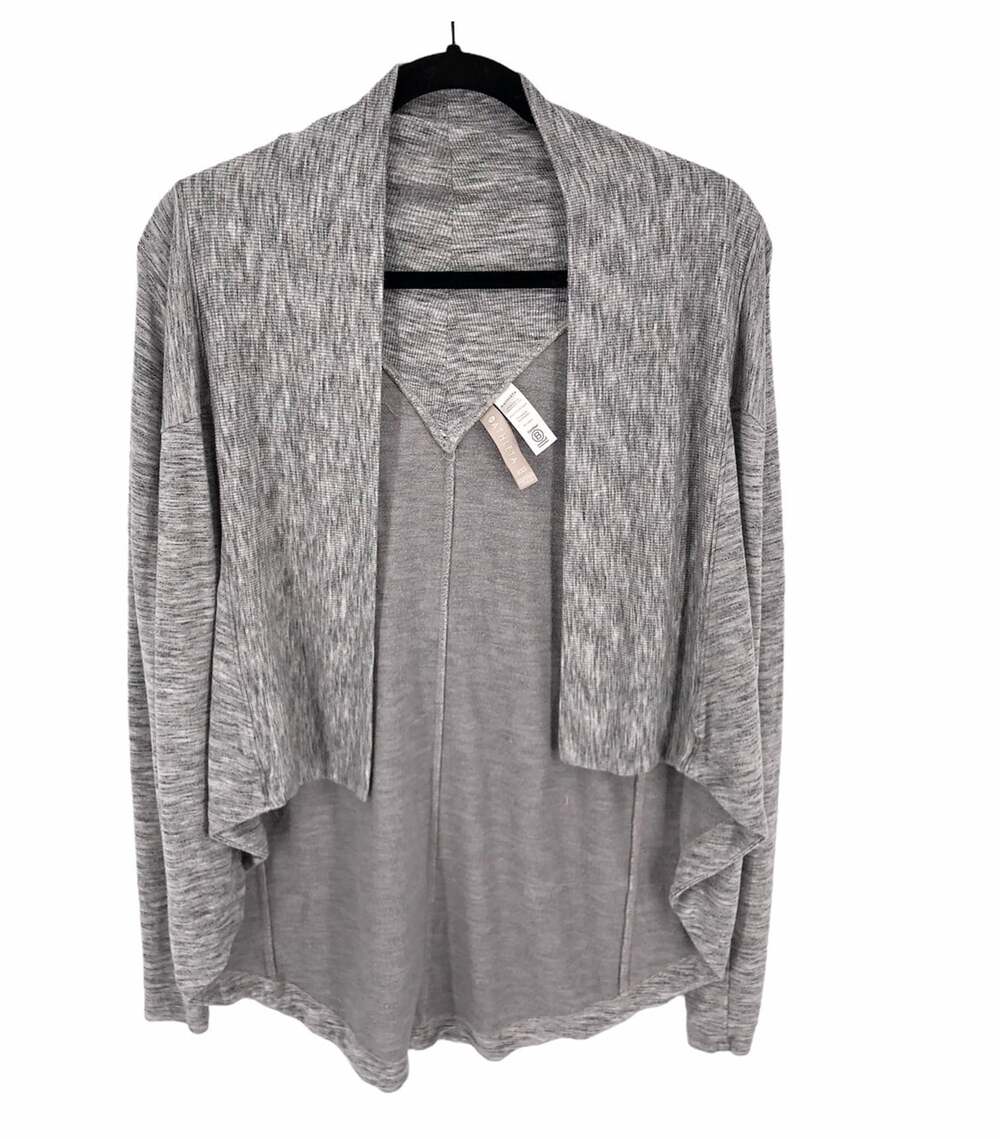 Athleta Gray Modal Long Sleeve Open Front Calypso Cardigan Women’s Size XXS